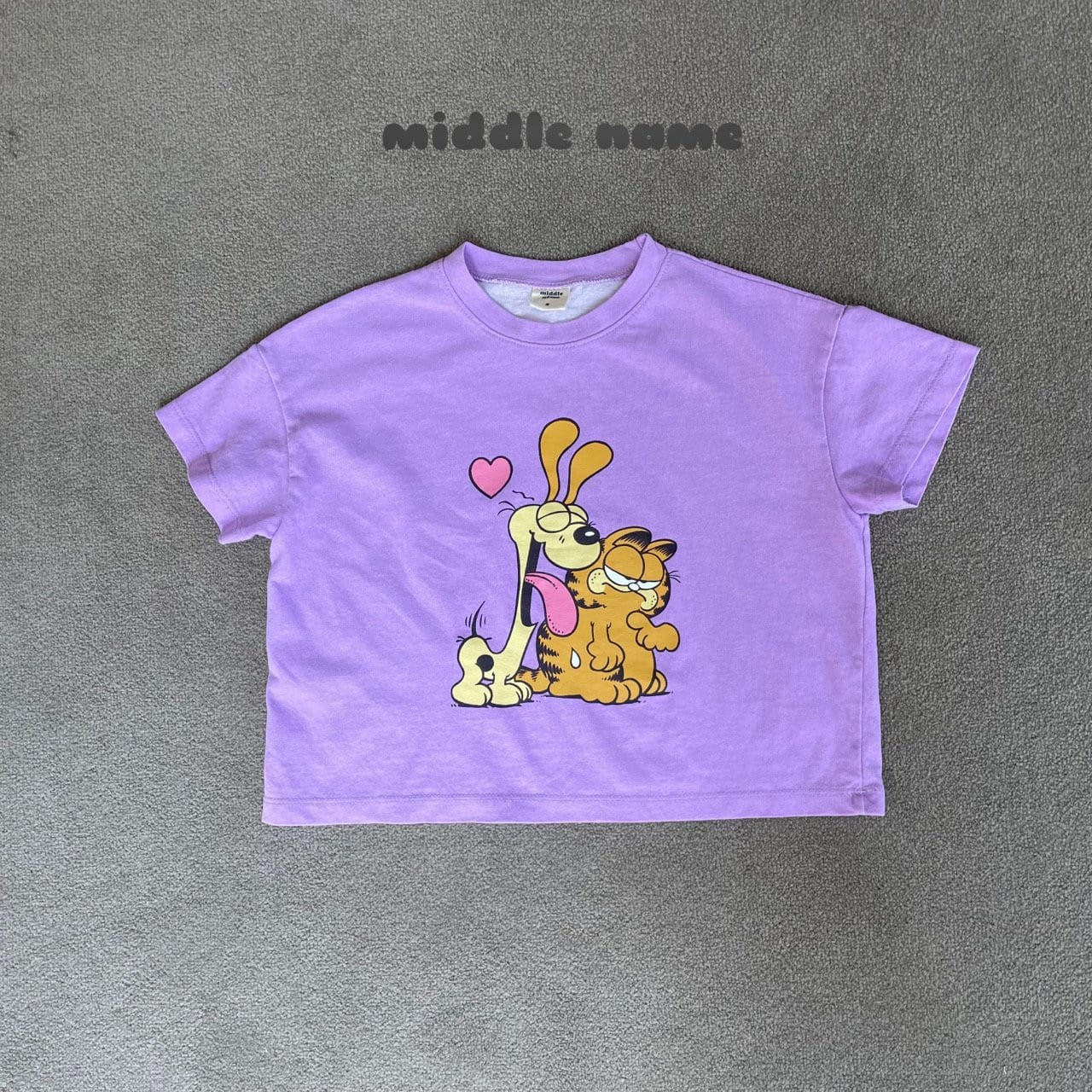 Middle Name - Korean Children Fashion - #littlefashionista - Pig Mew Tee - 2