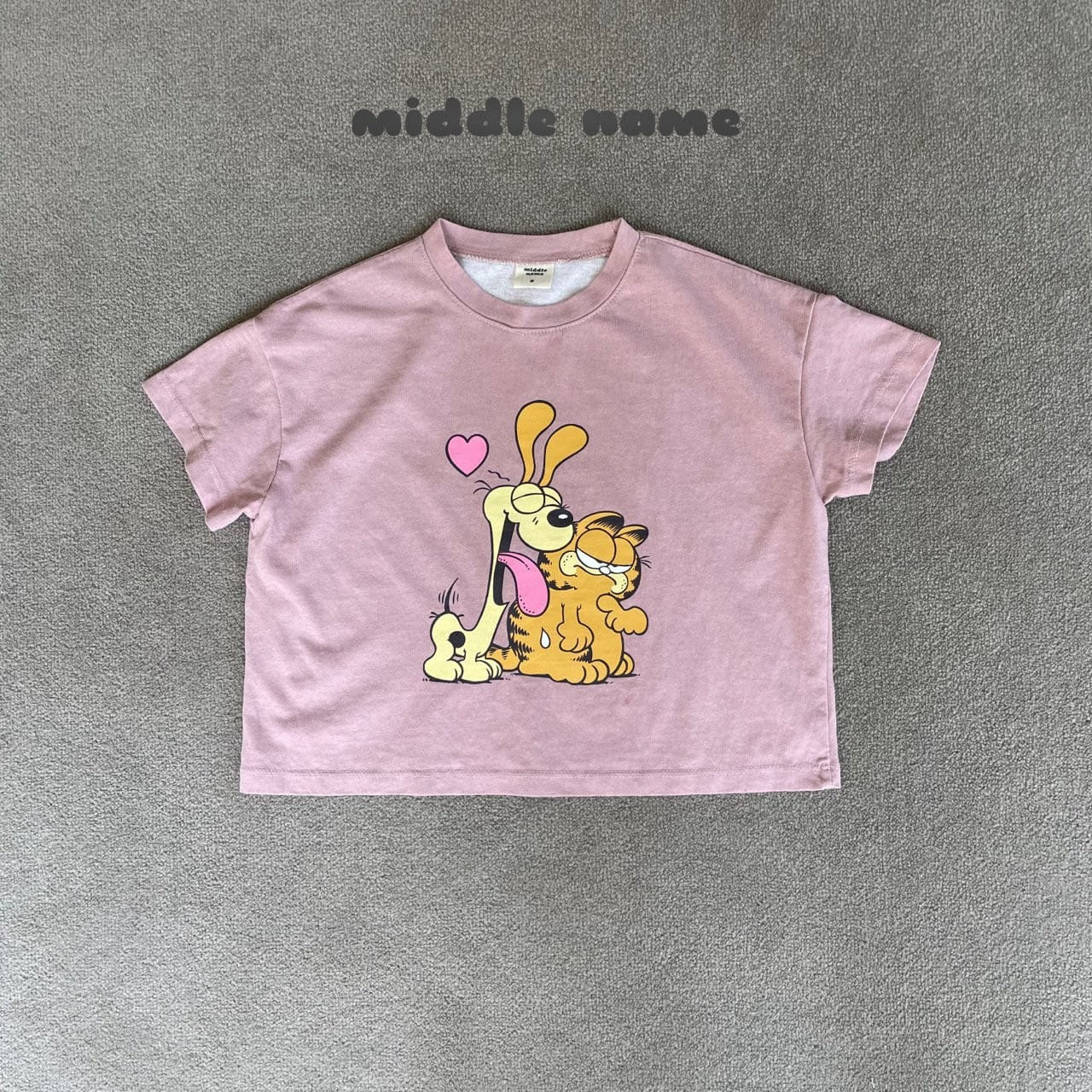 Middle Name - Korean Children Fashion - #magicofchildhood - Pig Mew Tee - 3