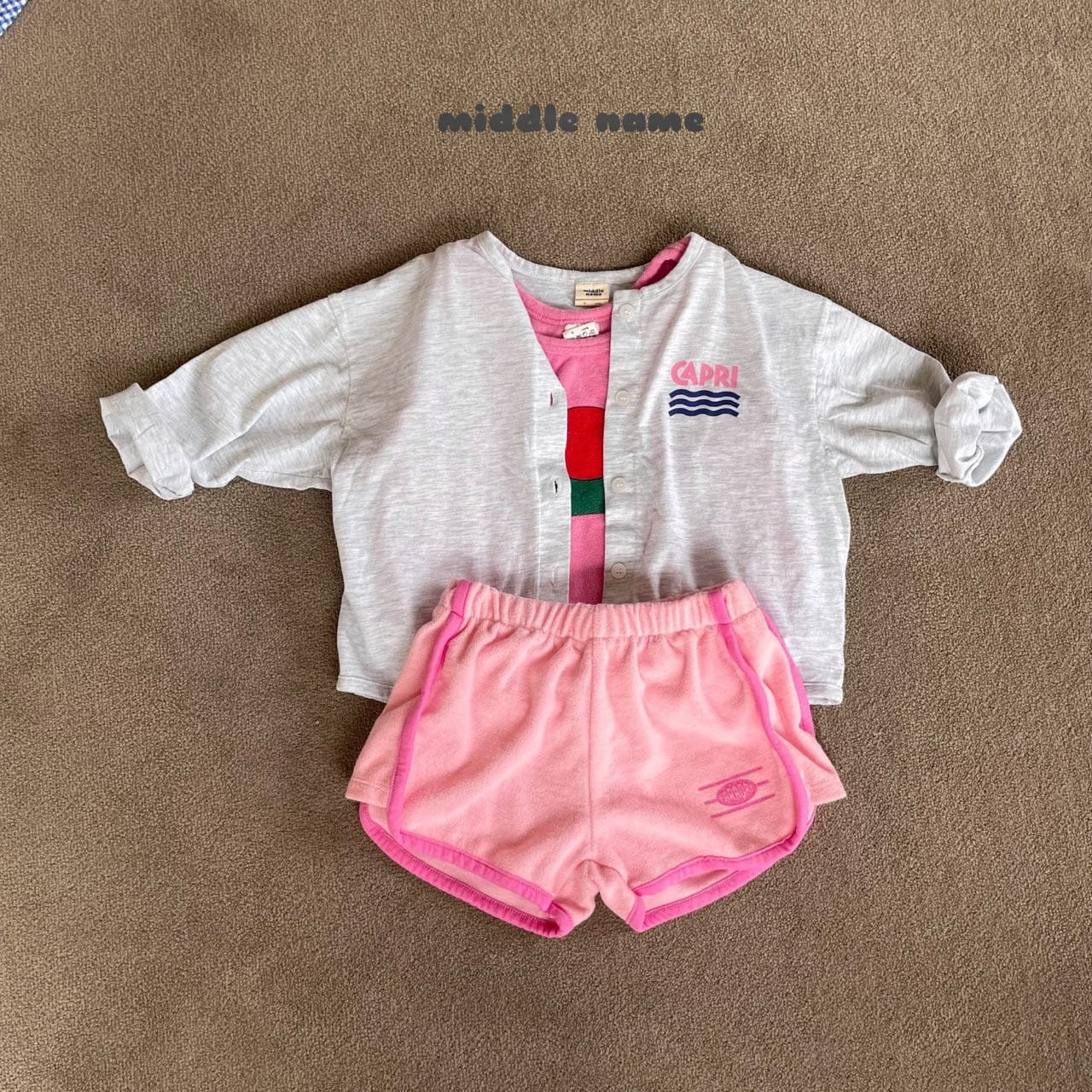 Middle Name - Korean Children Fashion - #minifashionista - Figure Piping Sleevelss Tee - 9