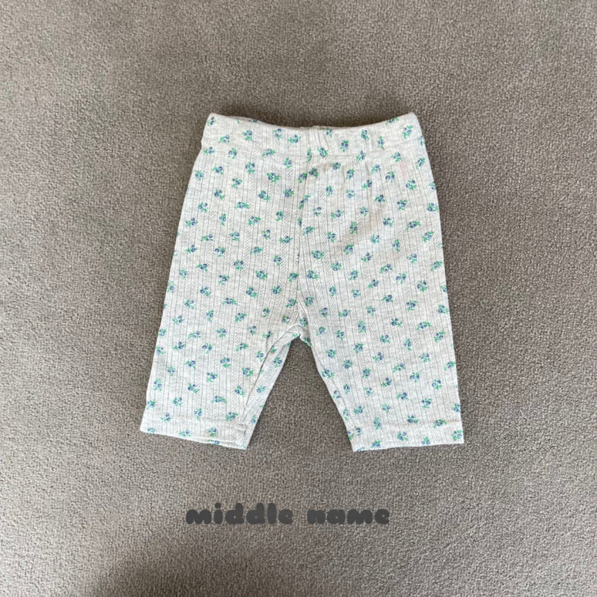 Middle Name - Korean Children Fashion - #minifashionista - Flower Short Leggings - 6