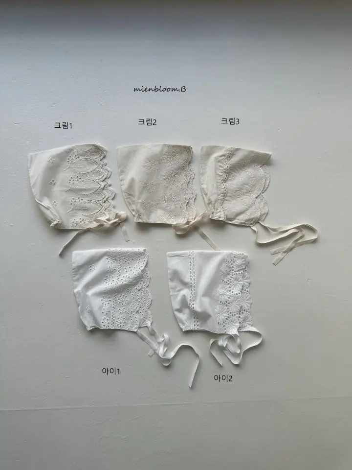 Mienbloom B - Korean Baby Fashion - #babyoninstagram - C Lace Bonnet