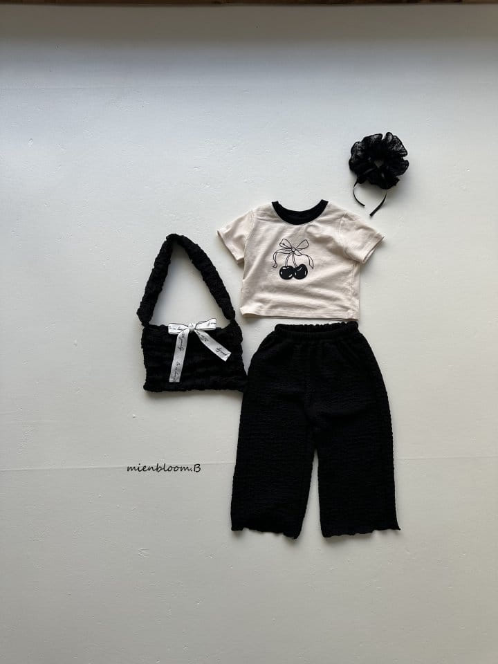 Mienbloom B - Korean Children Fashion - #minifashionista - Cherry Ribbon Tee - 7