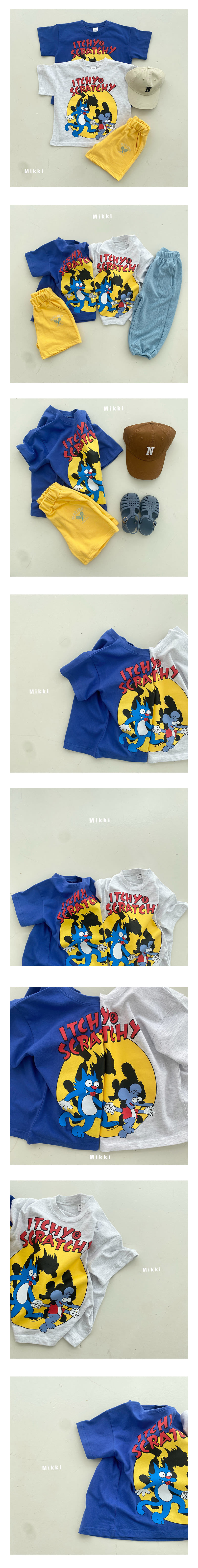 Mikki - Korean Children Fashion - #childrensboutique - Mouse Cat Short Sleeve Tee - 2