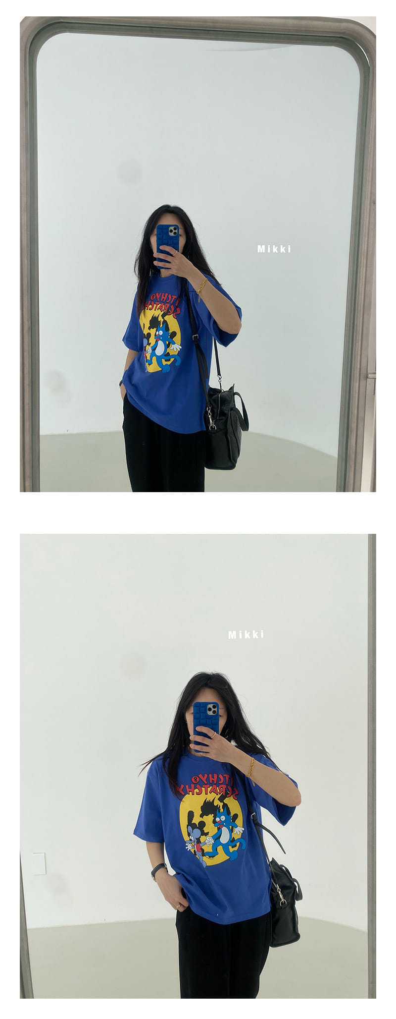 Mikki - Korean Children Fashion - #designkidswear - Mouse Cat Short Sleeve Tee - 3