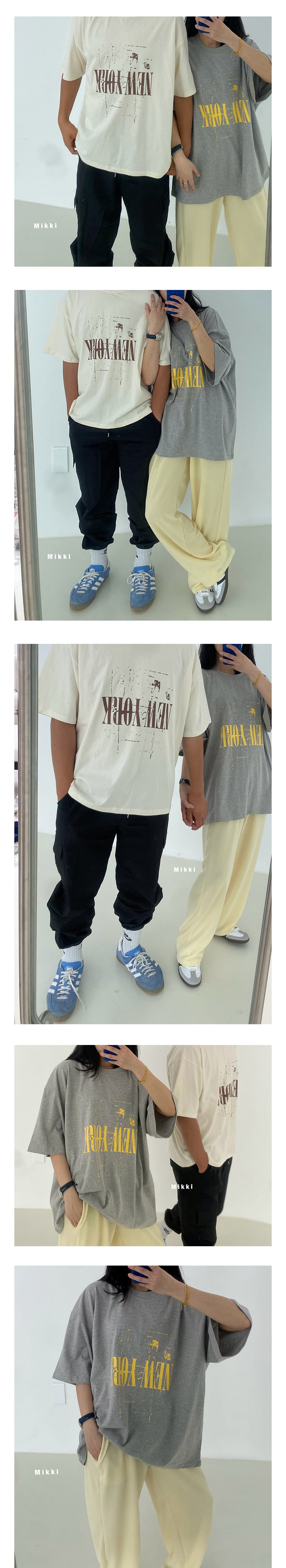 Mikki - Korean Children Fashion - #discoveringself - Reversal New York Short Sleeve Tee With Mom - 3