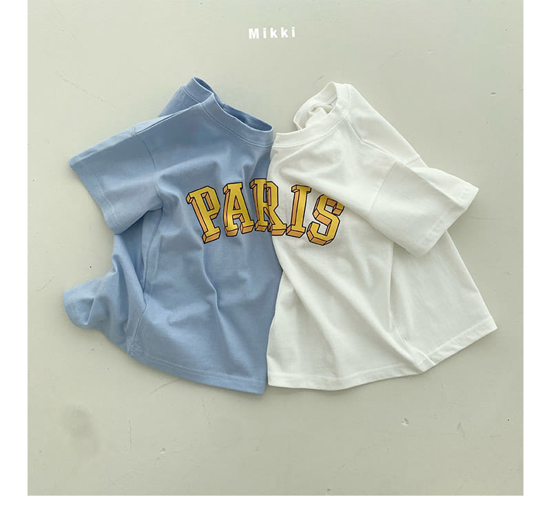 Mikki - Korean Children Fashion - #kidsshorts - Paris Solid Short Sleevel Tee