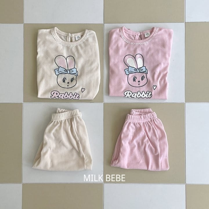 Milk Bebe - Korean Children Fashion - #childofig - Rabbit Top Bottom Set