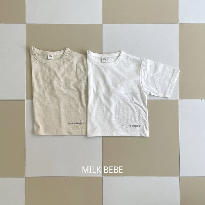 Milk Bebe - Korean Children Fashion - #childofig - Smile Short Sleeve Tee - 2