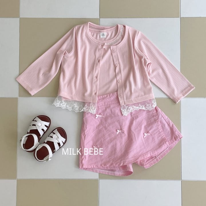 Milk Bebe - Korean Children Fashion - #fashionkids - Milky Cardigan Set - 7