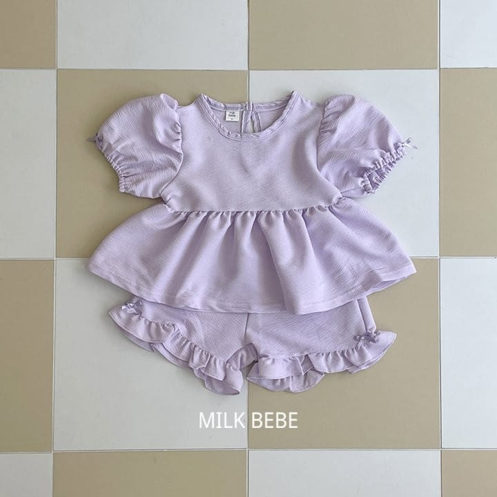 Milk Bebe - Korean Children Fashion - #kidsshorts - Lovely Top Bottom Set - 7