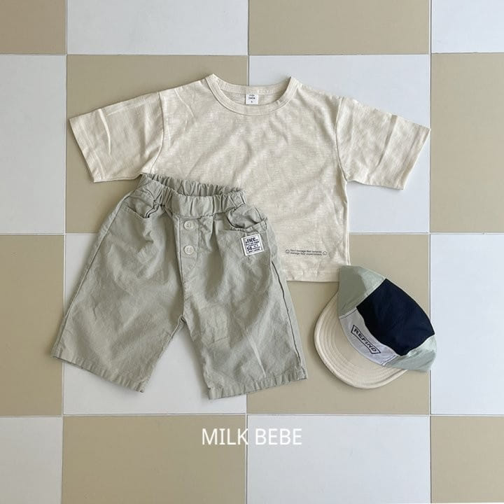 Milk Bebe - Korean Children Fashion - #kidsshorts - Smile Short Sleeve Tee - 8