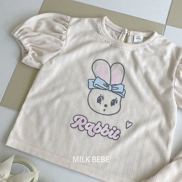 Milk Bebe - Korean Children Fashion - #kidsstore - Rabbit Top Bottom Set - 7