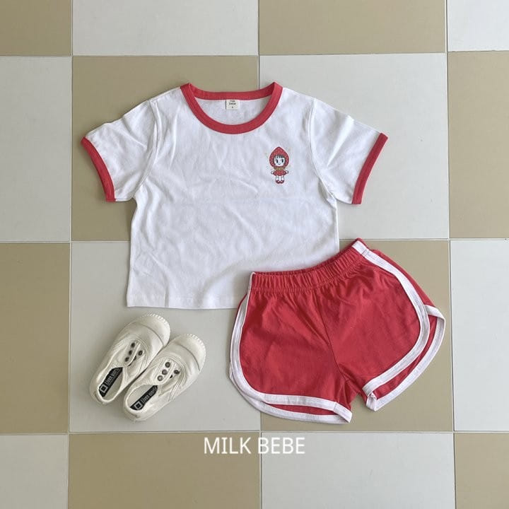 Milk Bebe - Korean Children Fashion - #stylishchildhood - Peach Berry Top Bottom Set - 7