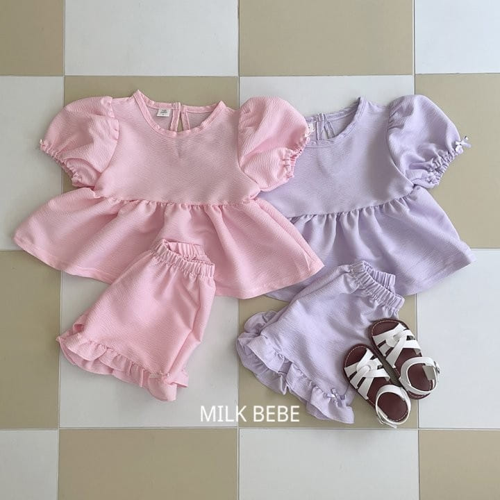 Milk Bebe - Korean Children Fashion - #stylishchildhood - Lovely Top Bottom Set