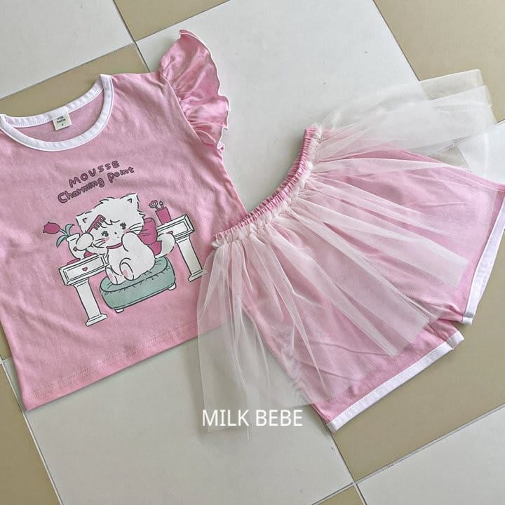 Milk Bebe - Korean Children Fashion - #todddlerfashion - Chami Top Bottom Set - 4