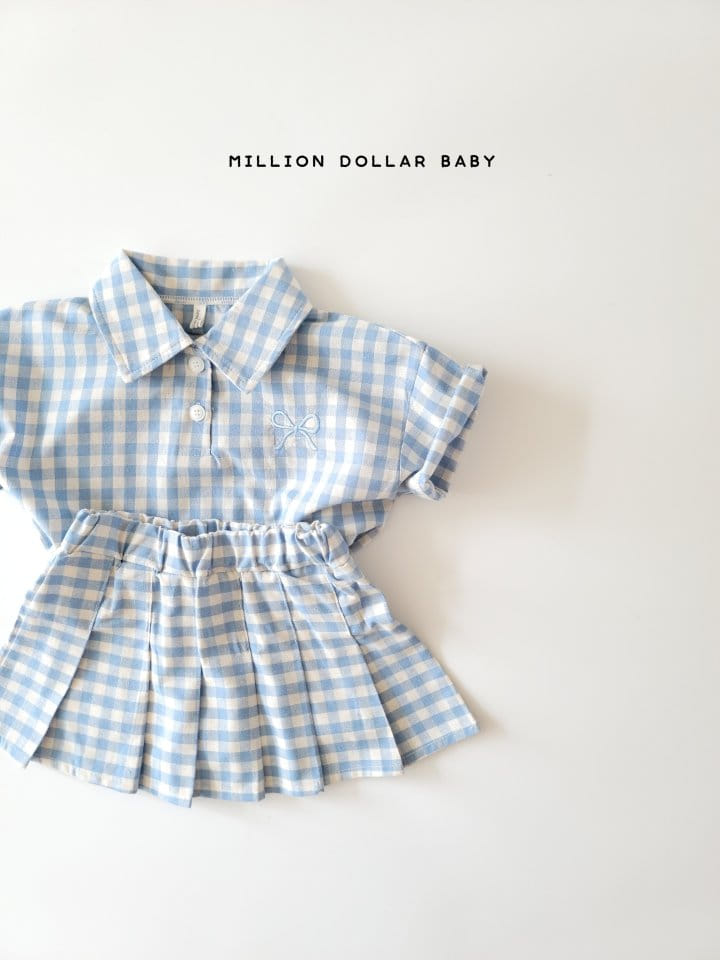 Million Dollar Baby - Korean Children Fashion - #designkidswear - Check Crop Shirt - 6