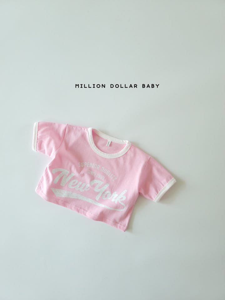 Million Dollar Baby - Korean Children Fashion - #designkidswear - New York Color Tee - 2