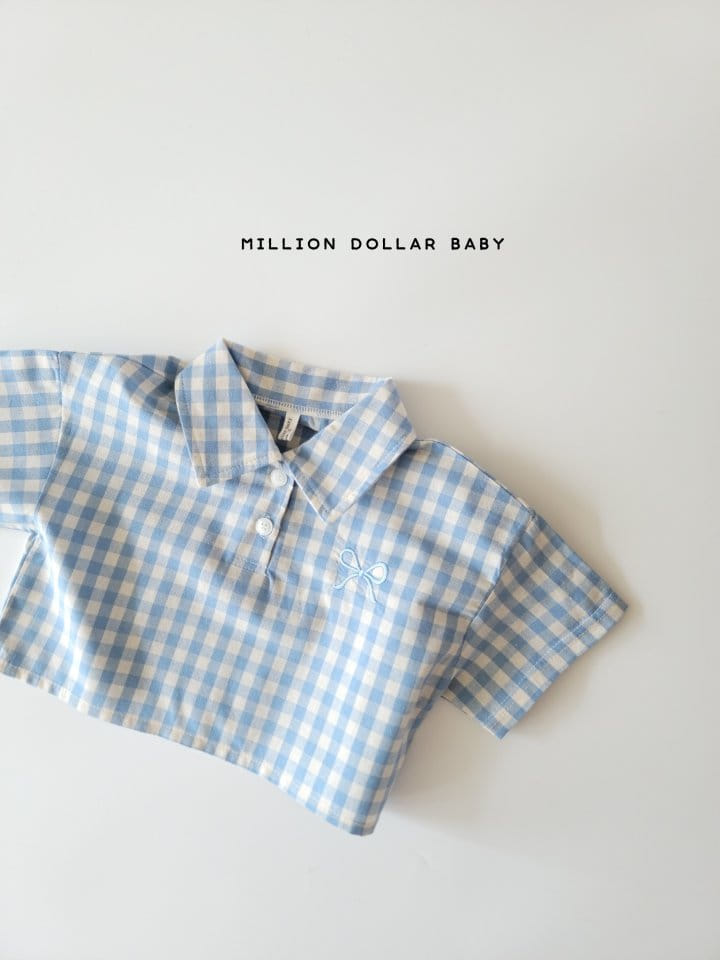 Million Dollar Baby - Korean Children Fashion - #discoveringself - Check Crop Shirt - 7