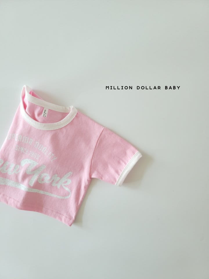 Million Dollar Baby - Korean Children Fashion - #kidsshorts - New York Color Tee - 5