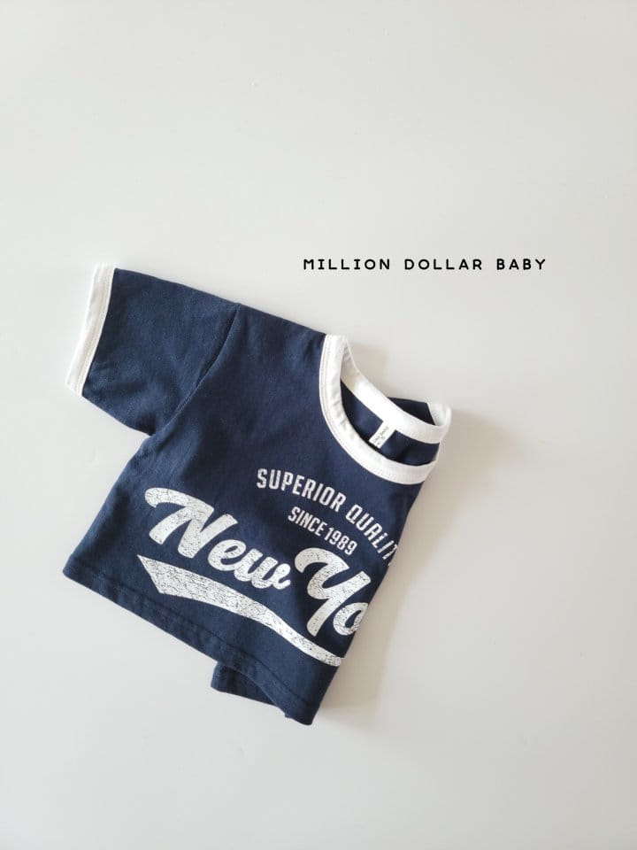 Million Dollar Baby - Korean Children Fashion - #kidsstore - New York Color Tee - 6