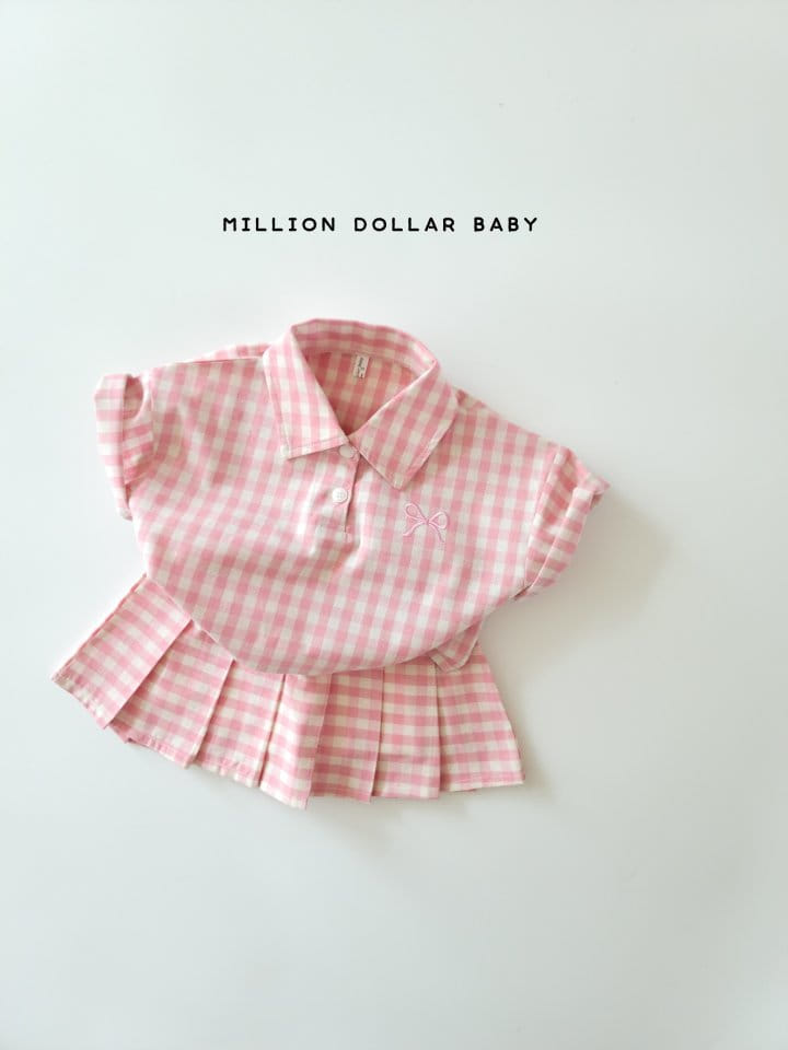 Million Dollar Baby - Korean Children Fashion - #kidzfashiontrend - Check Crop Shirt - 11