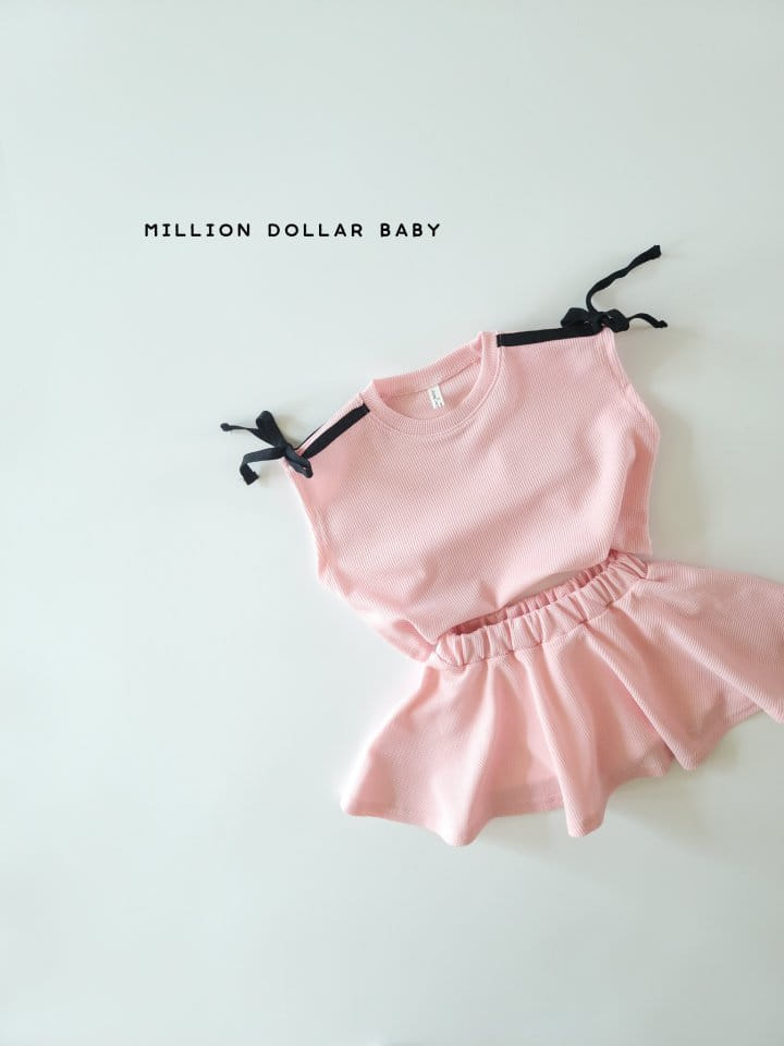 Million Dollar Baby - Korean Children Fashion - #magicofchildhood - Croiffle Ribbon Top Bottom Set - 9