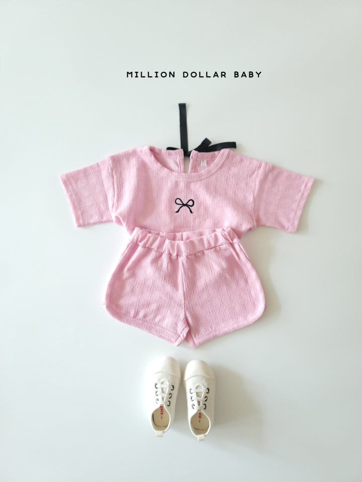 Million Dollar Baby - Korean Children Fashion - #minifashionista - Ribbon Piping Top Bottom Set - 7