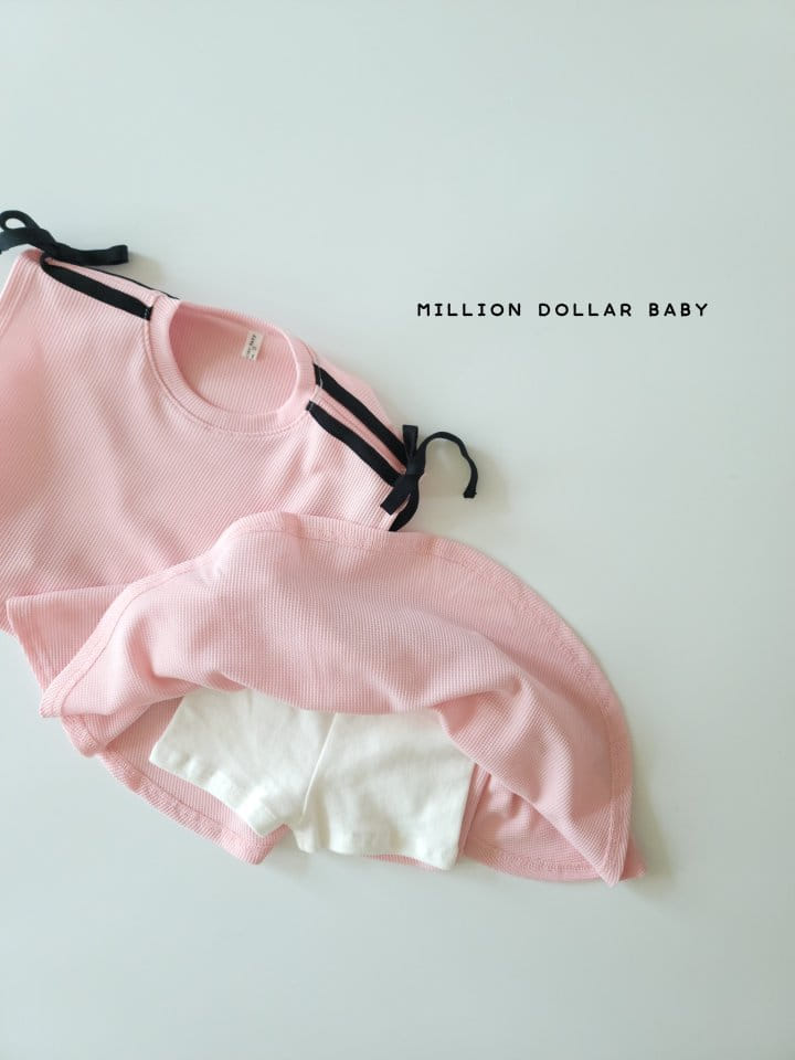 Million Dollar Baby - Korean Children Fashion - #prettylittlegirls - Croiffle Ribbon Top Bottom Set - 11