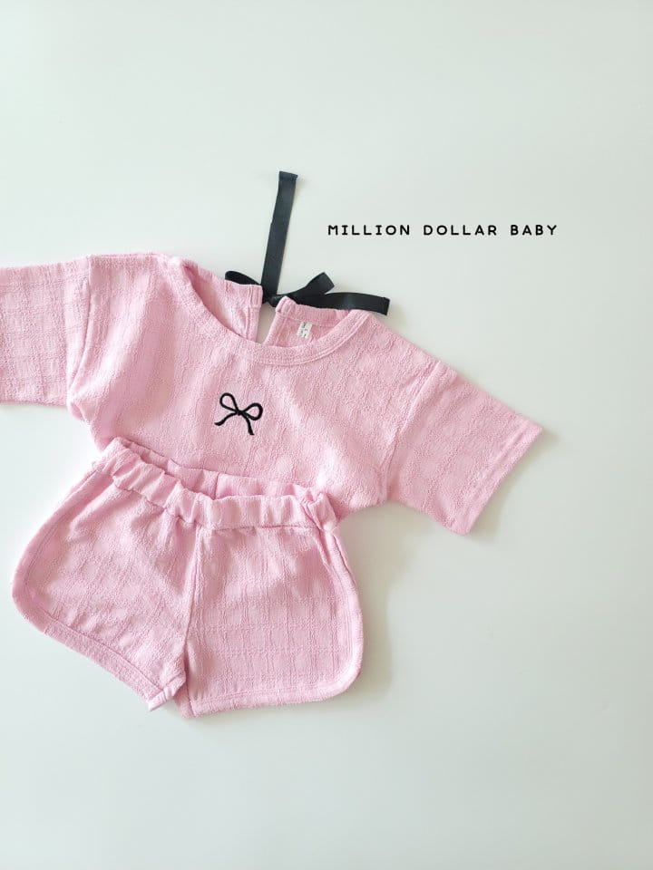 Million Dollar Baby - Korean Children Fashion - #prettylittlegirls - Ribbon Piping Top Bottom Set - 8