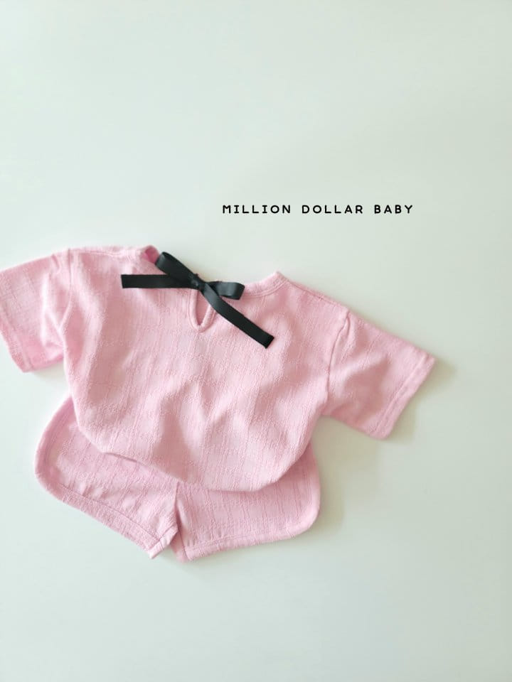 Million Dollar Baby - Korean Children Fashion - #todddlerfashion - Ribbon Piping Top Bottom Set - 9