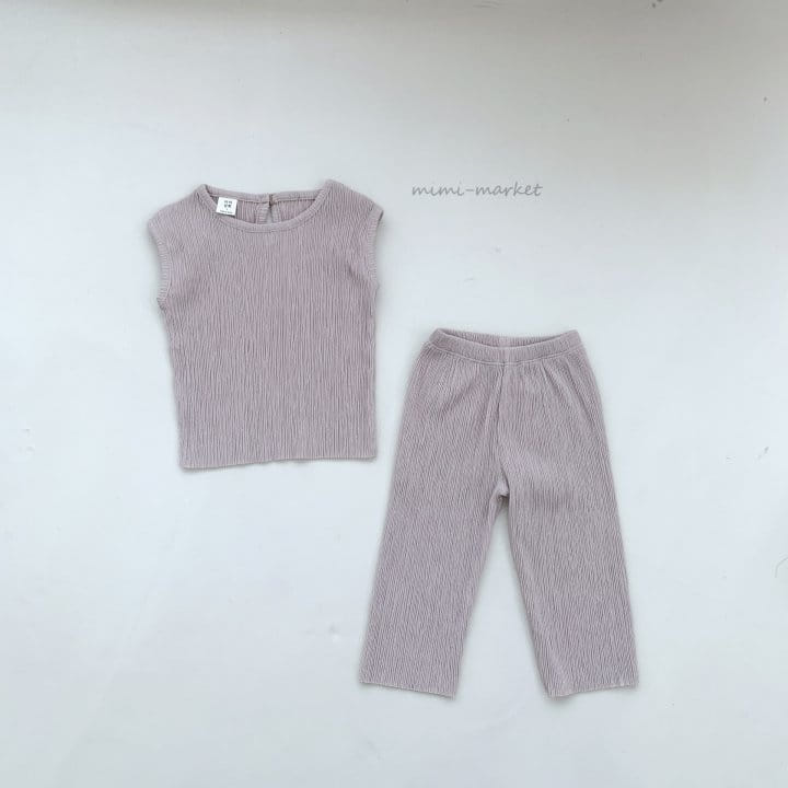 Mimi Market - Korean Baby Fashion - #babygirlfashion - Navi Wrinkle Top Bottom Set - 4