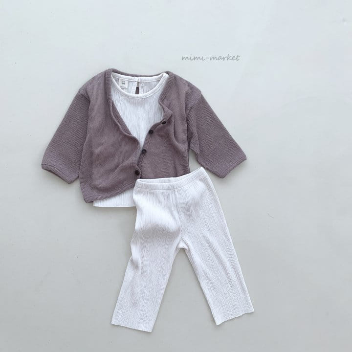 Mimi Market - Korean Baby Fashion - #babyoutfit - Navi Wrinkle Top Bottom Set - 8