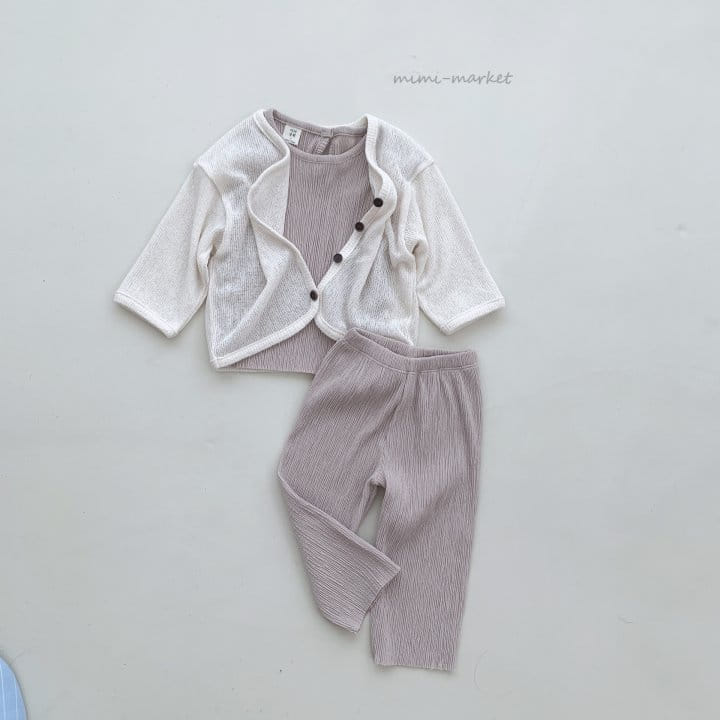 Mimi Market - Korean Baby Fashion - #babywear - Navi Wrinkle Top Bottom Set - 9