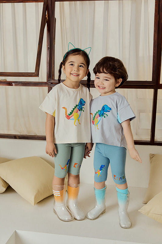 Mimico - Korean Children Fashion - #designkidswear - Water Dino Tee - 7