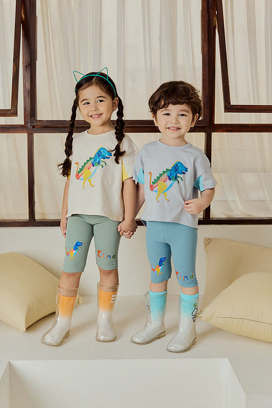 Mimico - Korean Children Fashion - #minifashionista - Water Dino Tee - 2