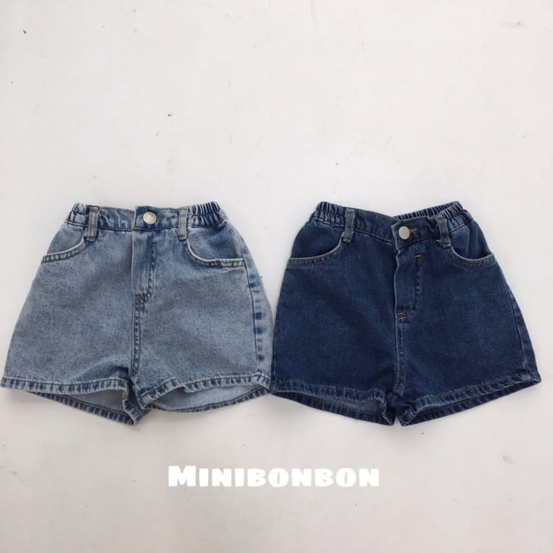 Mini Bongbong - Korean Children Fashion - #kidsshorts - Twins Denim Pants - 2