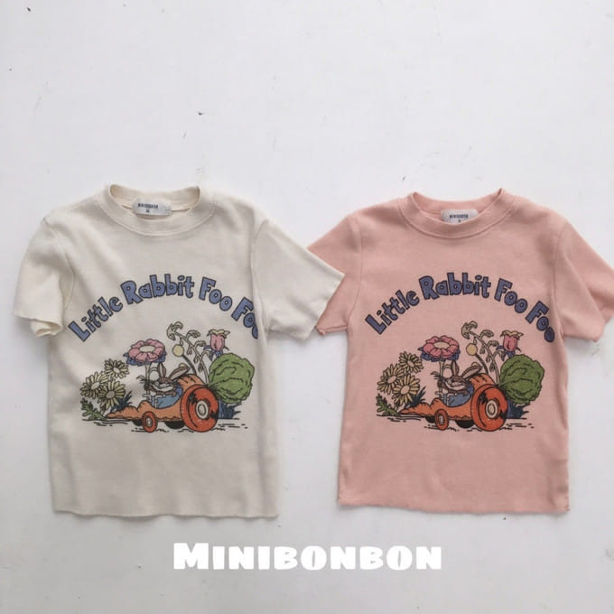 Mini Bongbong - Korean Children Fashion - #minifashionista - Rib Rabbit Tee