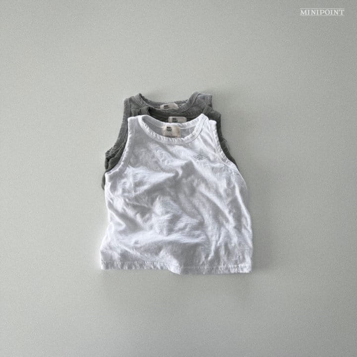 Minipoint - Korean Children Fashion - #Kfashion4kids - Paint Slub Sleeveless Tee - 2