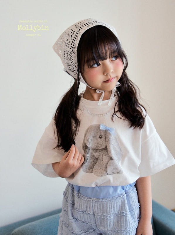 Mollybin - Korean Children Fashion - #kidsstore - Ribbon Rabbit Tee