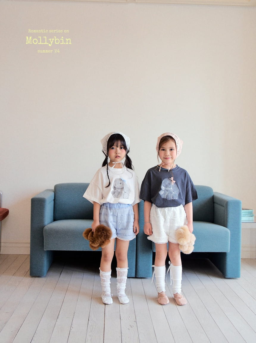 Mollybin - Korean Children Fashion - #prettylittlegirls - Ribbon Rabbit Tee - 7