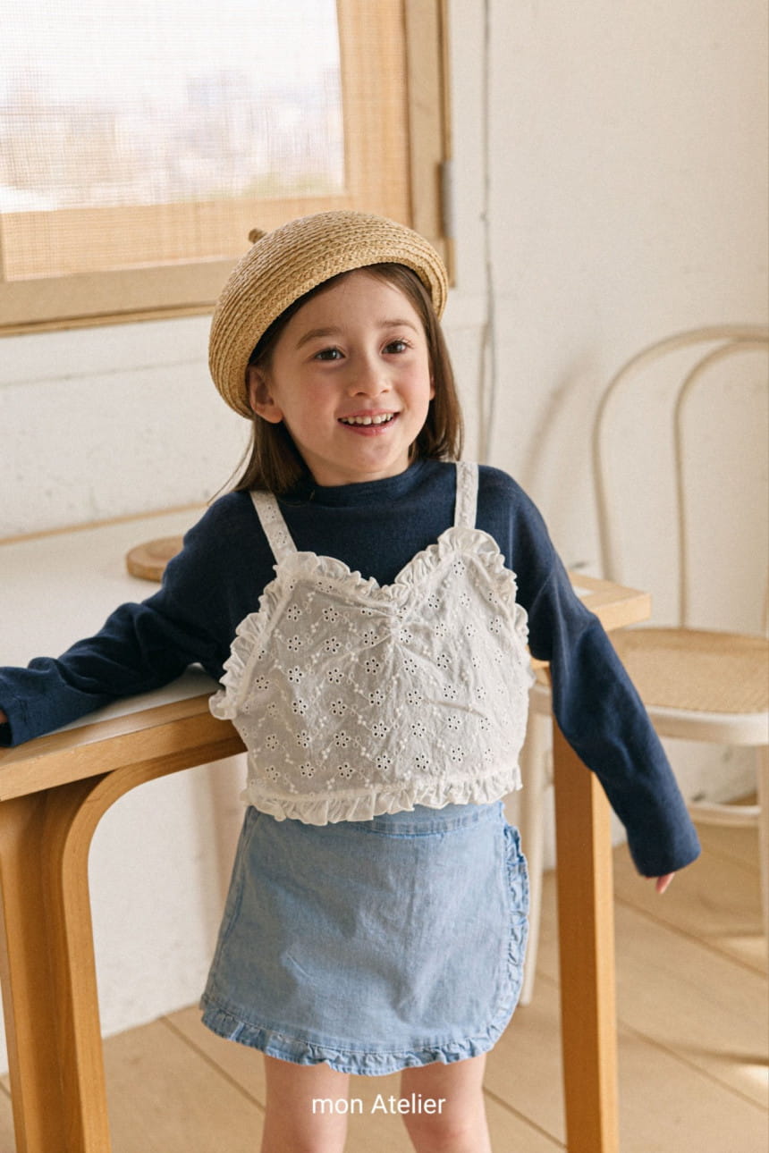 Mon Atelier - Korean Children Fashion - #Kfashion4kids - Denim Frill Wrap Pants - 11