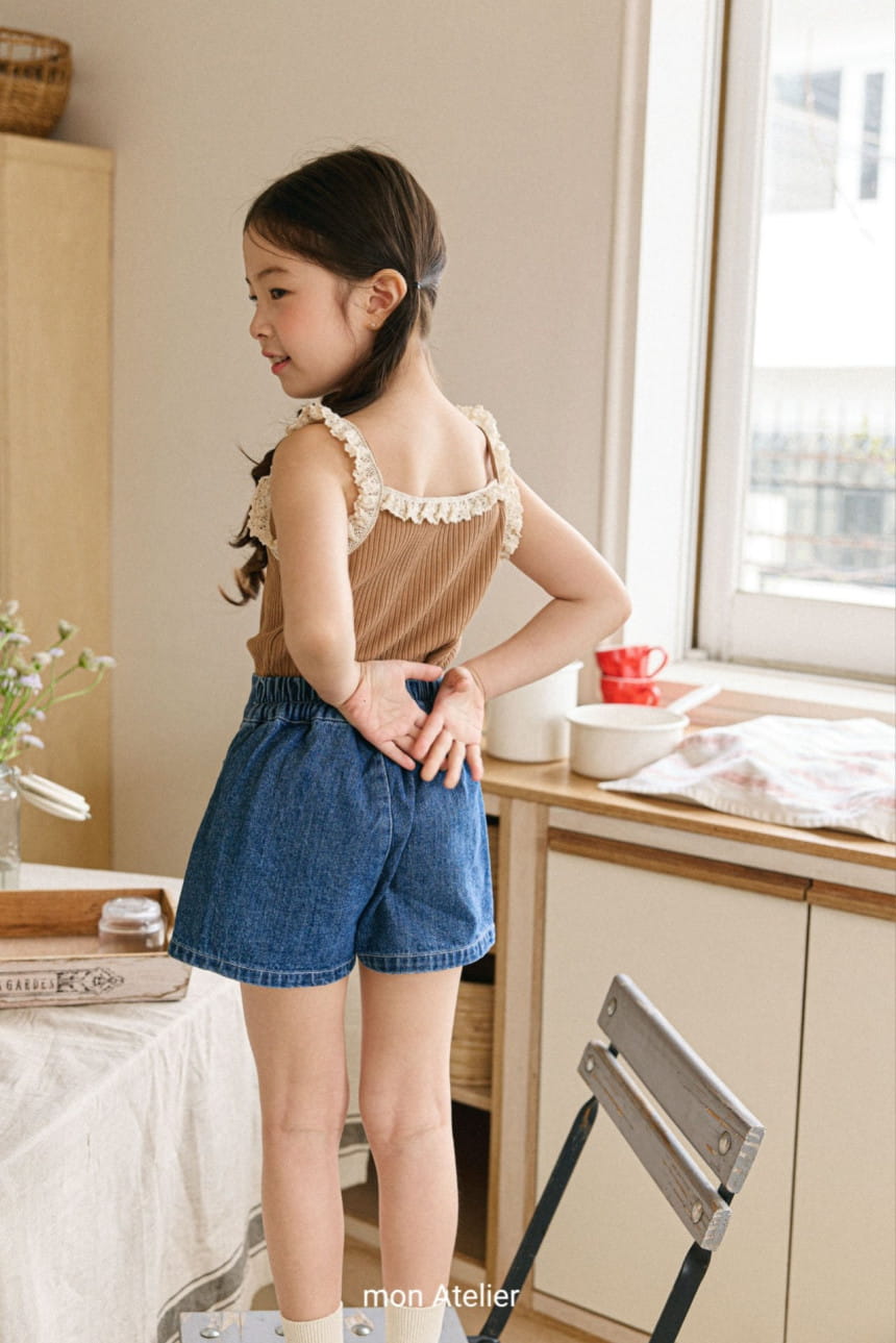 Mon Atelier - Korean Children Fashion - #Kfashion4kids - Mini Pocket Denim Pants - 10