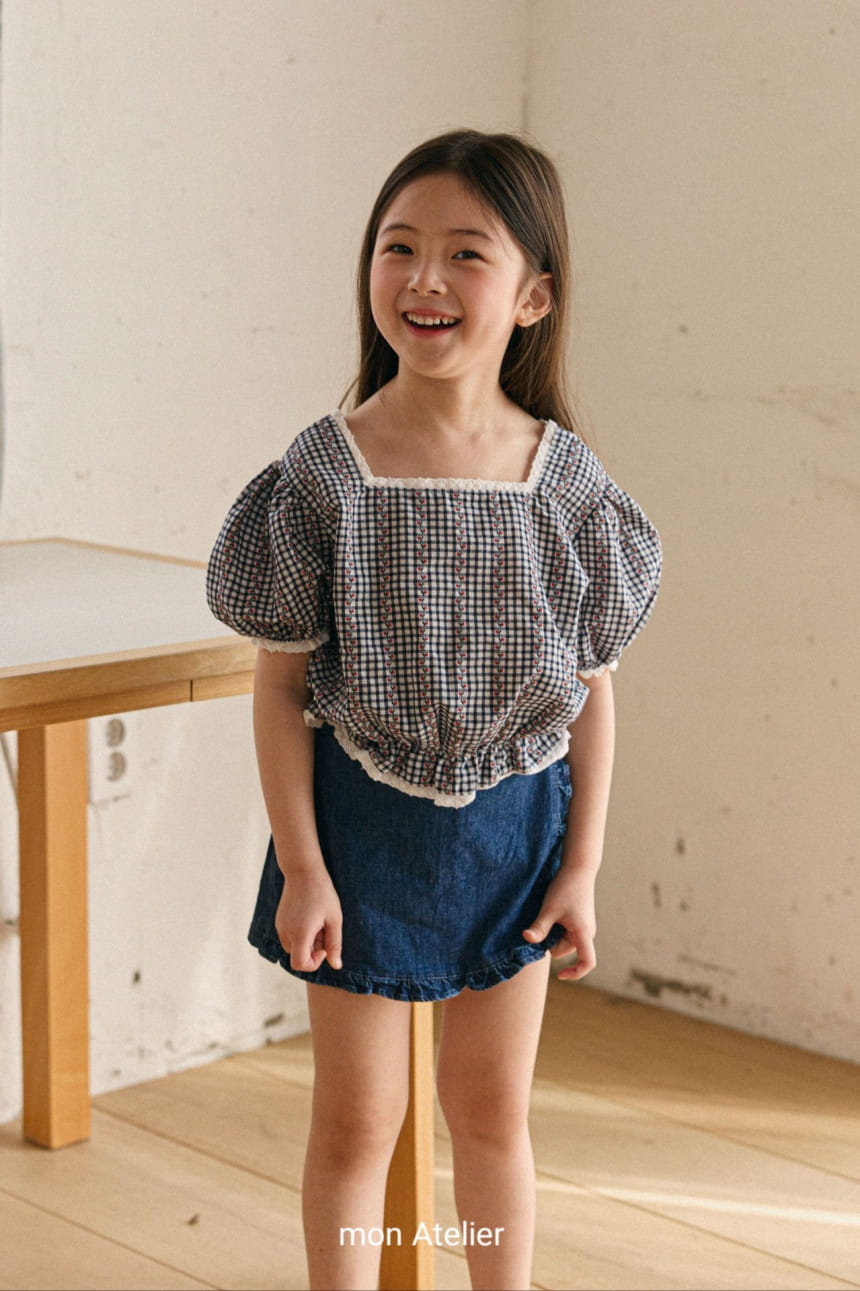 Mon Atelier - Korean Children Fashion - #childofig - Square Lace Blouse - 9