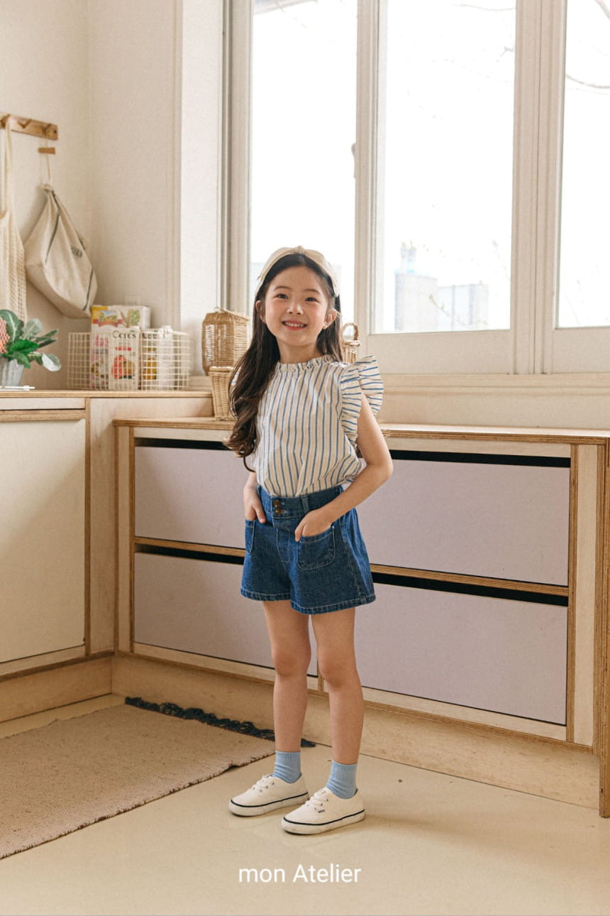 Mon Atelier - Korean Children Fashion - #childrensboutique - Mini Pocket Denim Pants - 3