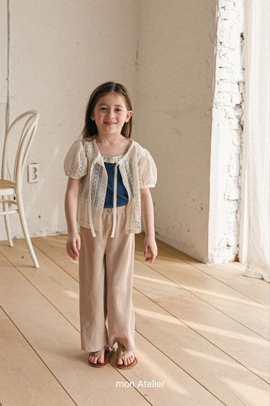 Mon Atelier - Korean Children Fashion - #childrensboutique - Lace Ribbon Cardigan - 11