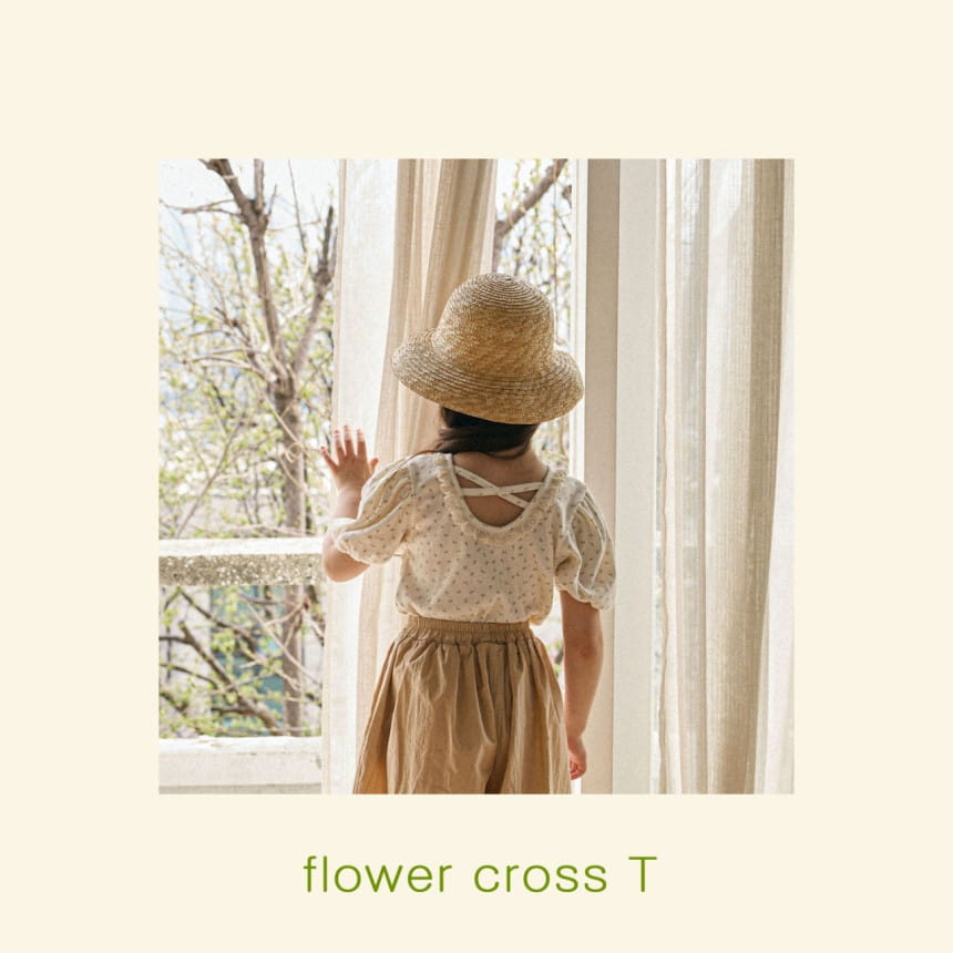 Mon Atelier - Korean Children Fashion - #designkidswear - Flower Cross Tee - 2