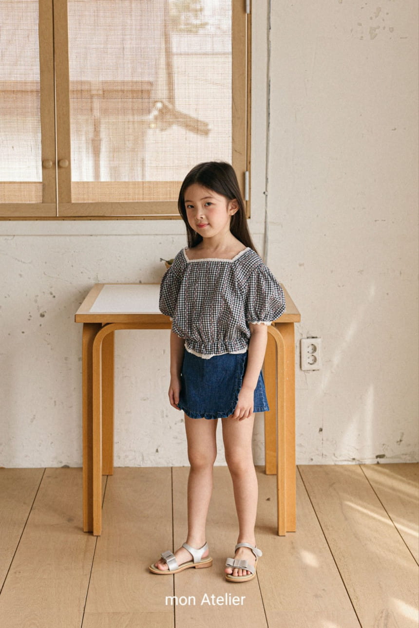 Mon Atelier - Korean Children Fashion - #discoveringself - Denim Frill Wrap Pants - 6