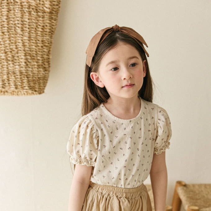 Mon Atelier - Korean Children Fashion - #discoveringself - Flower Puff Tee