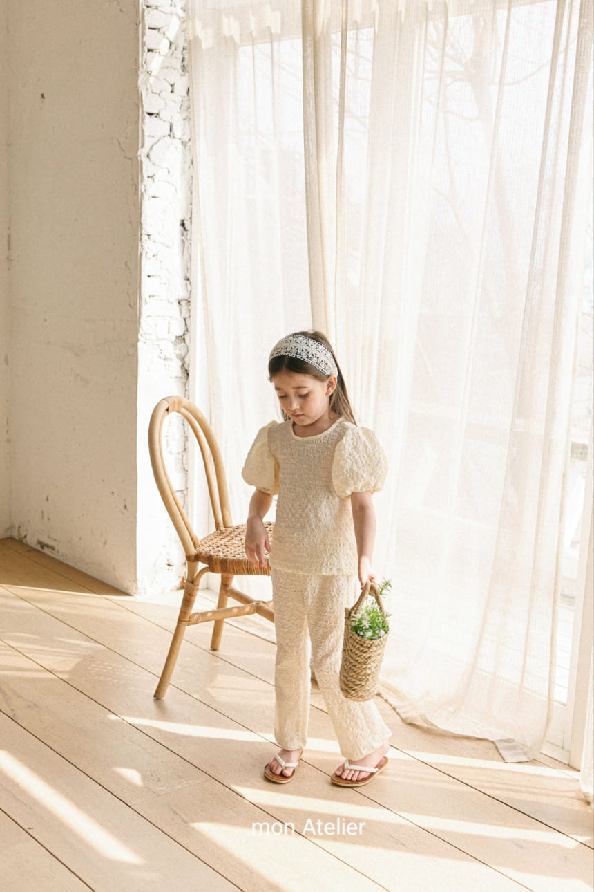 Mon Atelier - Korean Children Fashion - #fashionkids - Bubble Top Bottom Set - 3