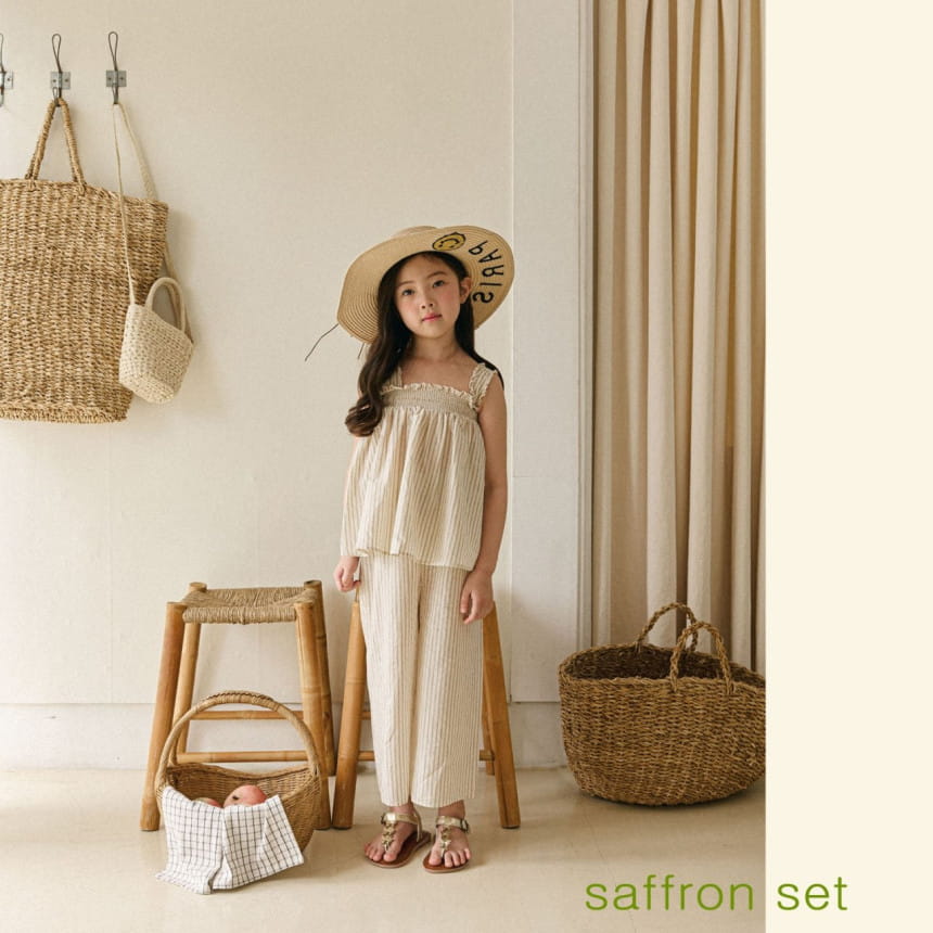 Mon Atelier - Korean Children Fashion - #fashionkids - Saffron Top Bottom Set - 2